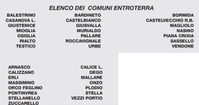 elenco comuni entroterra